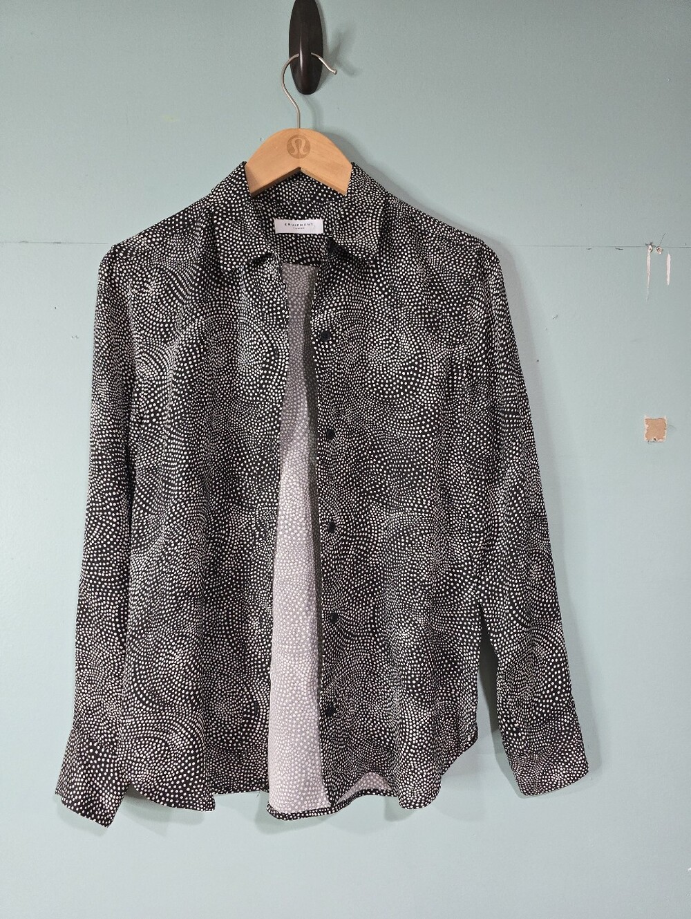 Equipment Femme Polka Dot Burst Viscose Blouse Size XS